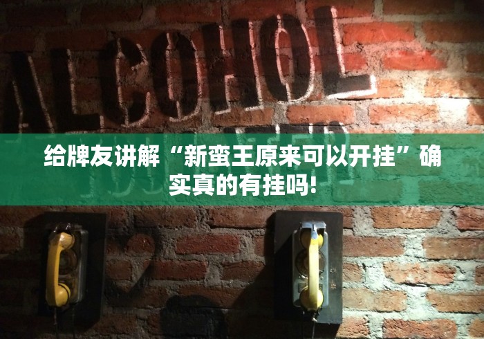 给牌友讲解“新蛮王原来可以开挂”确实真的有挂吗!