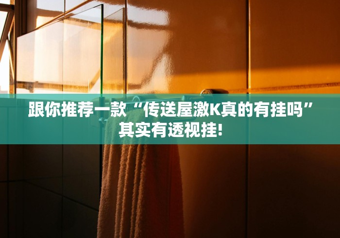 跟你推荐一款“传送屋激K真的有挂吗”其实有透视挂!