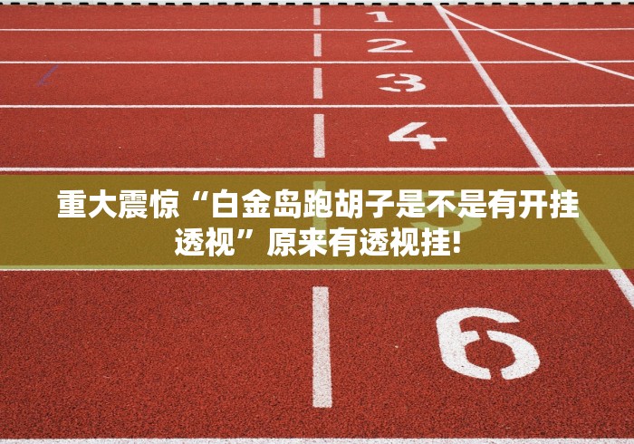 重大震惊“白金岛跑胡子是不是有开挂透视”原来有透视挂! 重大震惊“白金岛跑胡子是不是有开挂透视”原来有透视挂!