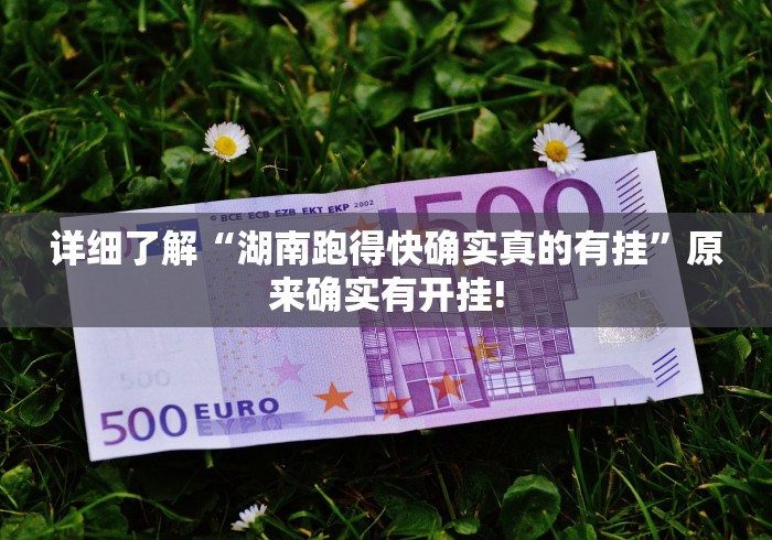 详细了解“湖南跑得快确实真的有挂”原来确实有开挂!