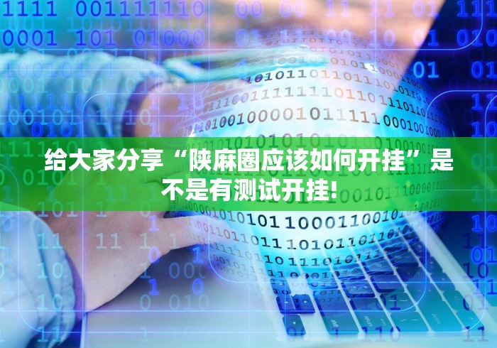 给大家分享“陕麻圈应该如何开挂”是不是有测试开挂!