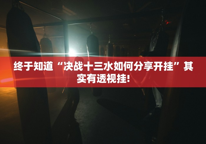 终于知道“决战十三水如何分享开挂”其实有透视挂!