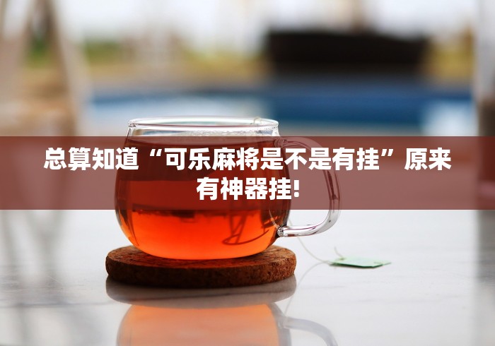 总算知道“可乐麻将是不是有挂”原来有神器挂!