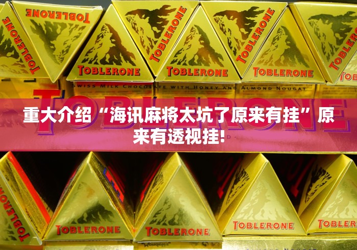 重大介绍“海讯麻将太坑了原来有挂”原来有透视挂!