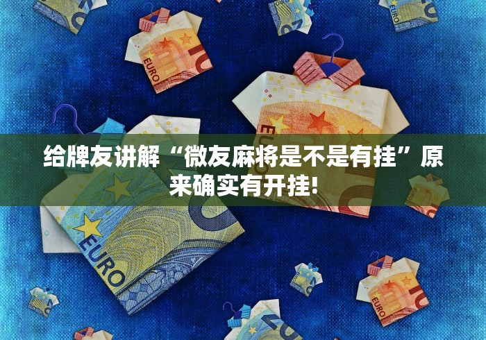 给牌友讲解“微友麻将是不是有挂”原来确实有开挂!