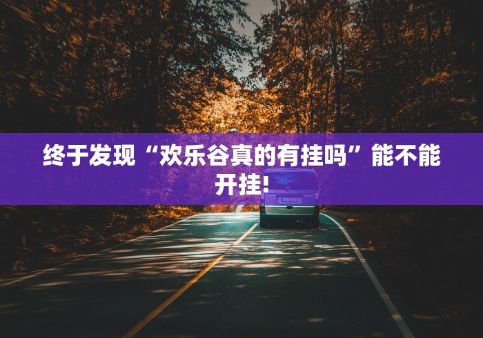终于发现“欢乐谷真的有挂吗”能不能开挂!