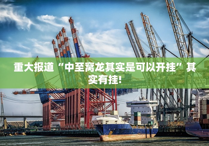 重大报道“中至窝龙其实是可以开挂”其实有挂!