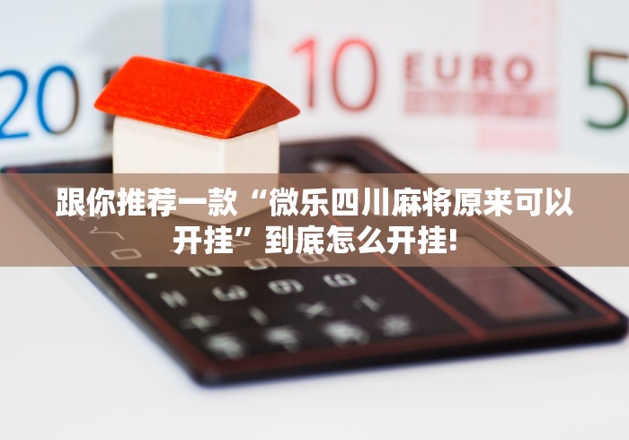 跟你推荐一款“微乐四川麻将原来可以开挂”到底怎么开挂!