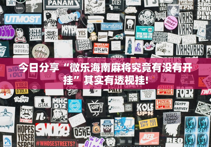 今日分享“微乐海南麻将究竟有没有开挂”其实有透视挂!