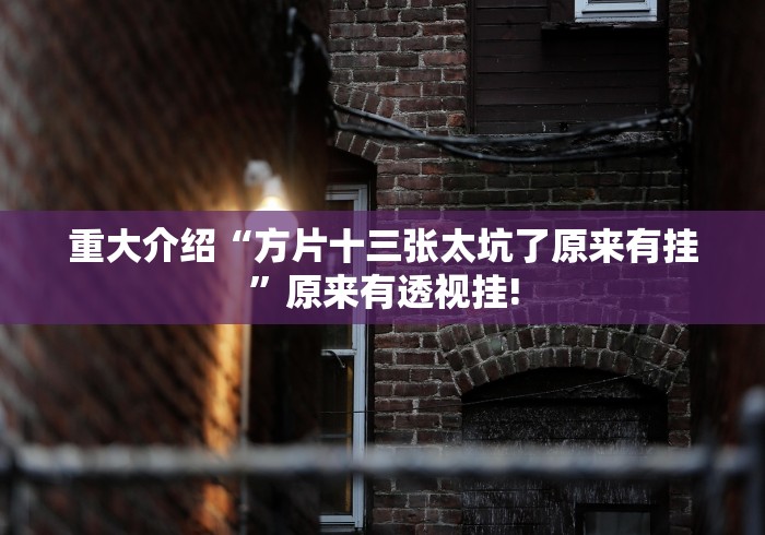 重大介绍“方片十三张太坑了原来有挂”原来有透视挂! 重大介绍“方片十三张太坑了原来有挂”原来有透视挂!