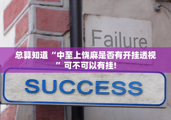 总算知道“中至上饶麻是否有开挂透视”可不可以有挂!