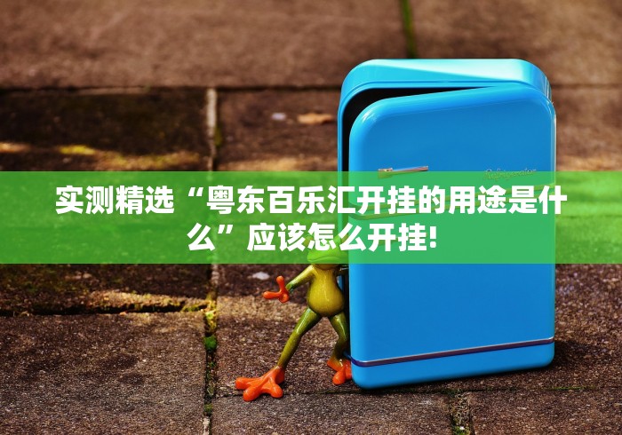 实测精选“粤东百乐汇开挂的用途是什么”应该怎么开挂!