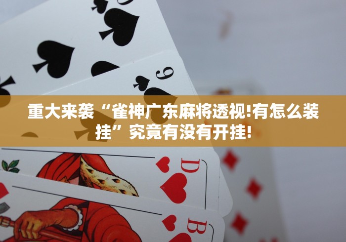 重大来袭“雀神广东麻将透视!有怎么装挂”究竟有没有开挂!