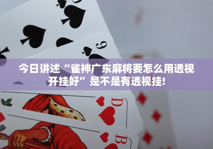 今日讲述“雀神广东麻将要怎么用透视开挂好”是不是有透视挂!